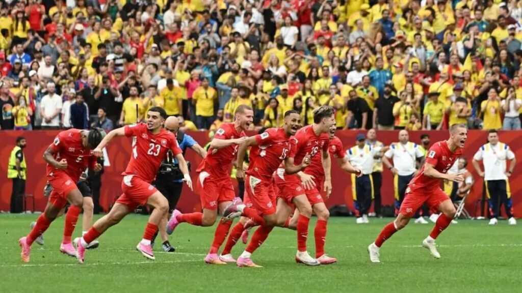 Suiza eliminó a Colombia por penales Suiza celebra la clasificación a los cuartos de final del Mundial 2026.