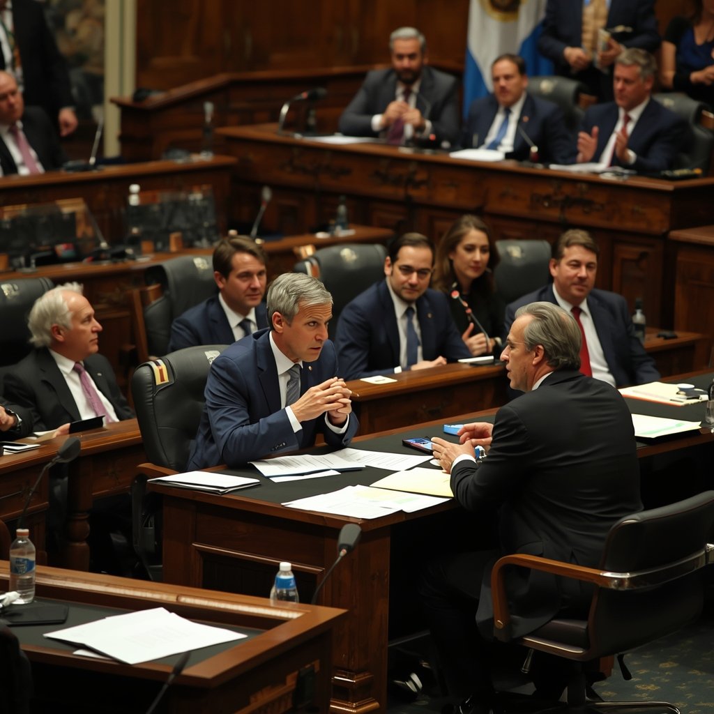 lucid-origin_Foto_periodística_realista_de_debate_en_el_Congreso_argentino_diputados_discuti-0