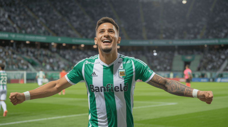 Banfield celebra gol en Copa Argentina