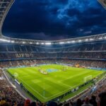 Sin público visitante: Boca no tendrá hinchas ante Universidad Católica en Chile Vista panorámica del Claro Arena antes del partido entre Universidad Católica y Boca