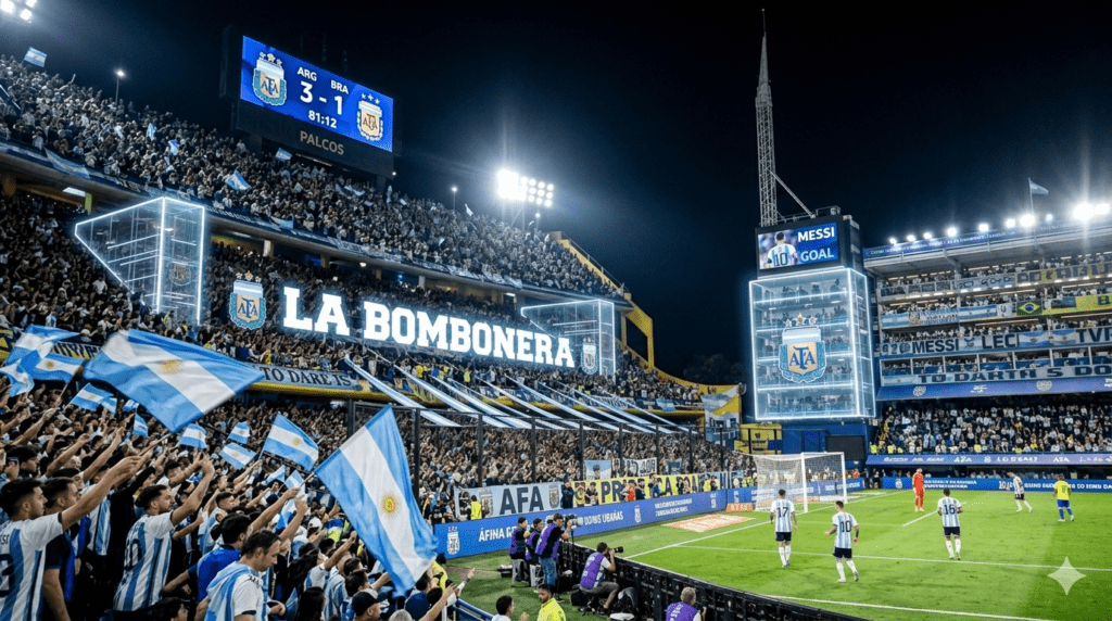 La Bombonera con la Selección Argentina jugando