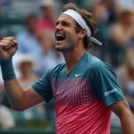 Cerúndolo sigue haciendo historia: entre los ocho mejores del Miami Open Francisco Cerúndolo celebra un punto en el Miami Open 2026