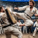 Chuck Norris en escena de artes marciales durante su carrera