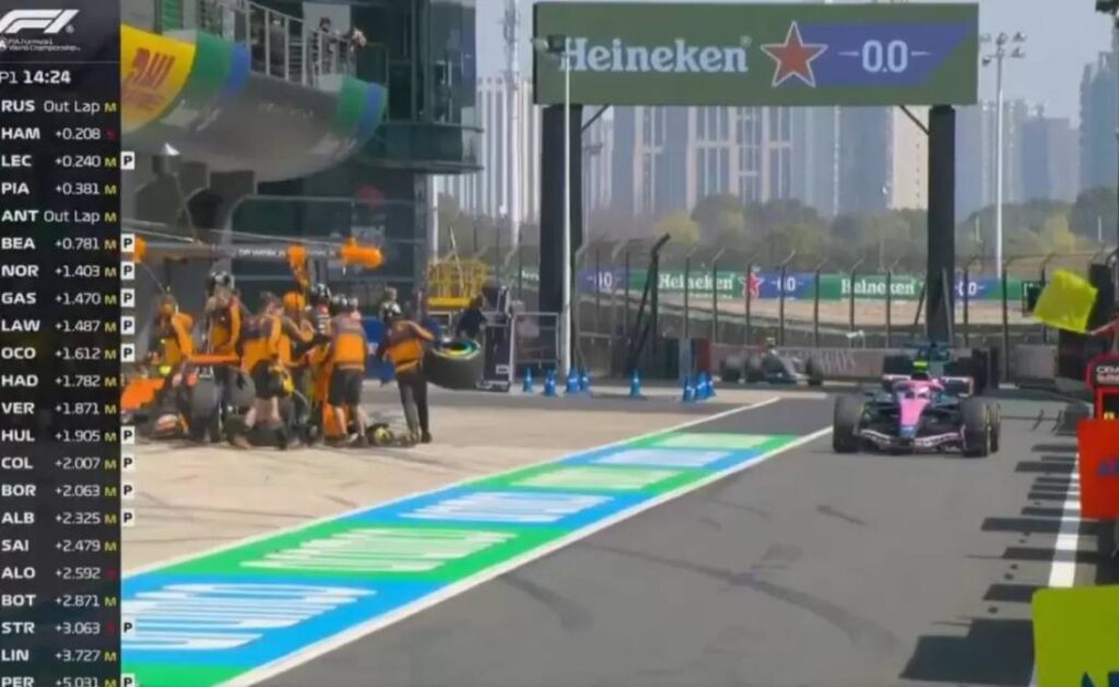 Franco Colapinto durante los entrenamientos del Gran Premio de China de Fórmula 1 con el equipo Alpine