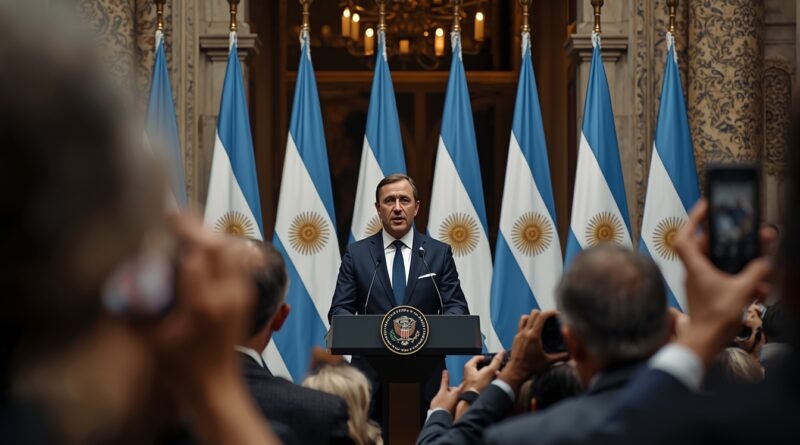 Manuel Adorni durante conferencia de prensa en Casa Rosada