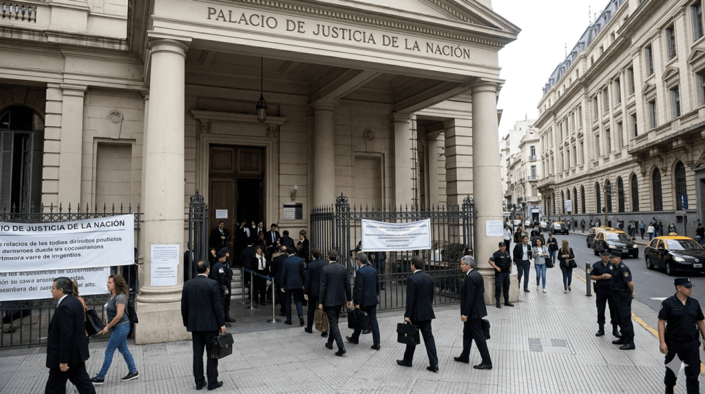 Edificio judicial donde se tramita la causa contra directivos de la AFA