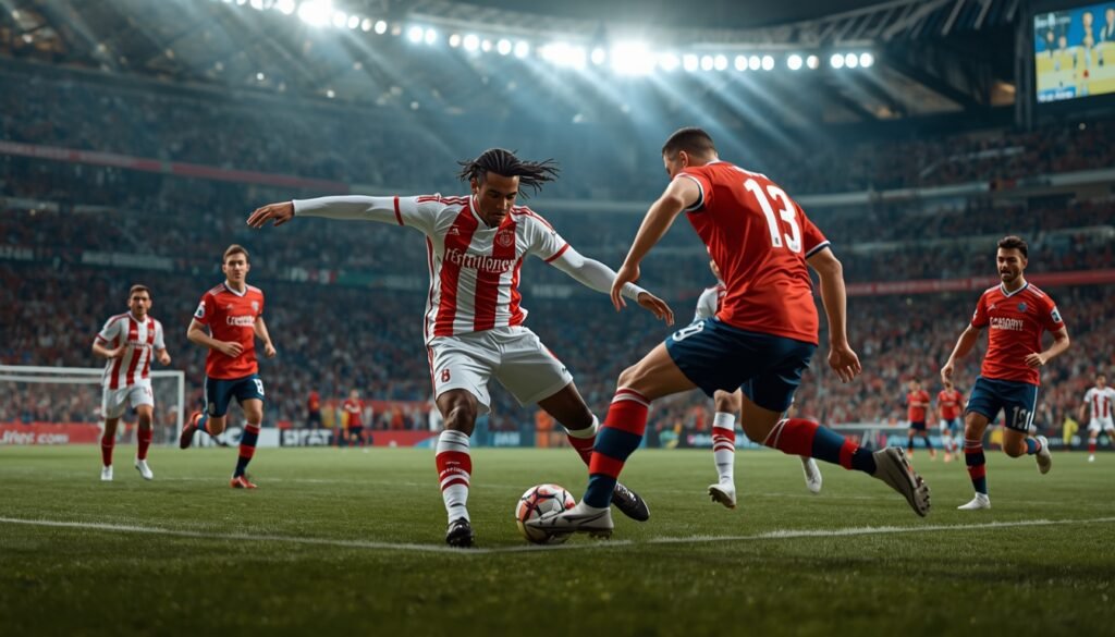Ataque de Estudiantes ante Central Córdoba durante el partido