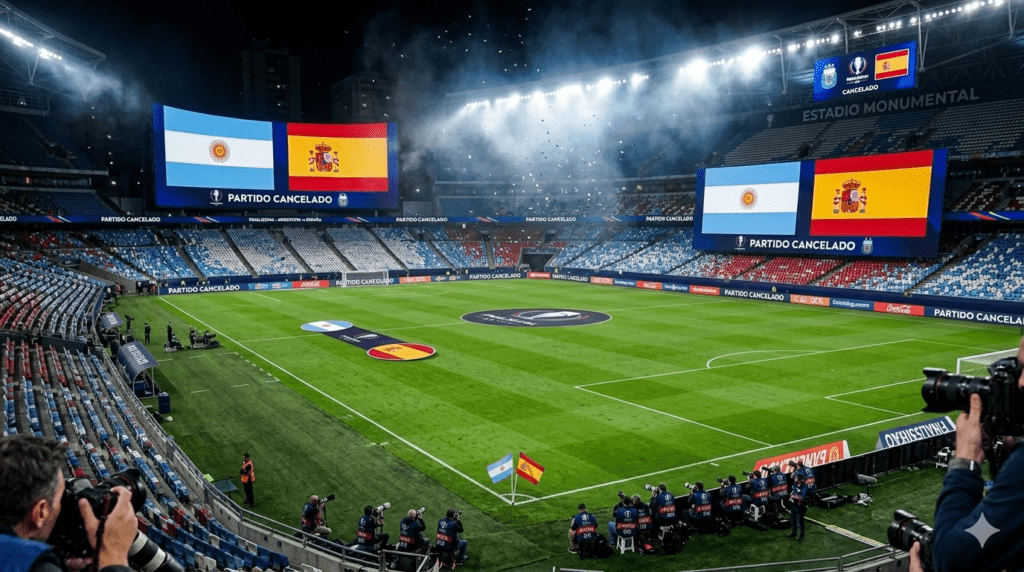 Estadio preparado para la Finalissima entre Argentina y España que finalmente fue cancelada