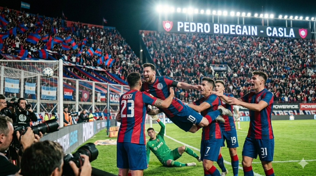Luciano Vietto convierte uno de los goles en la victoria de San Lorenzo por Copa Argentina