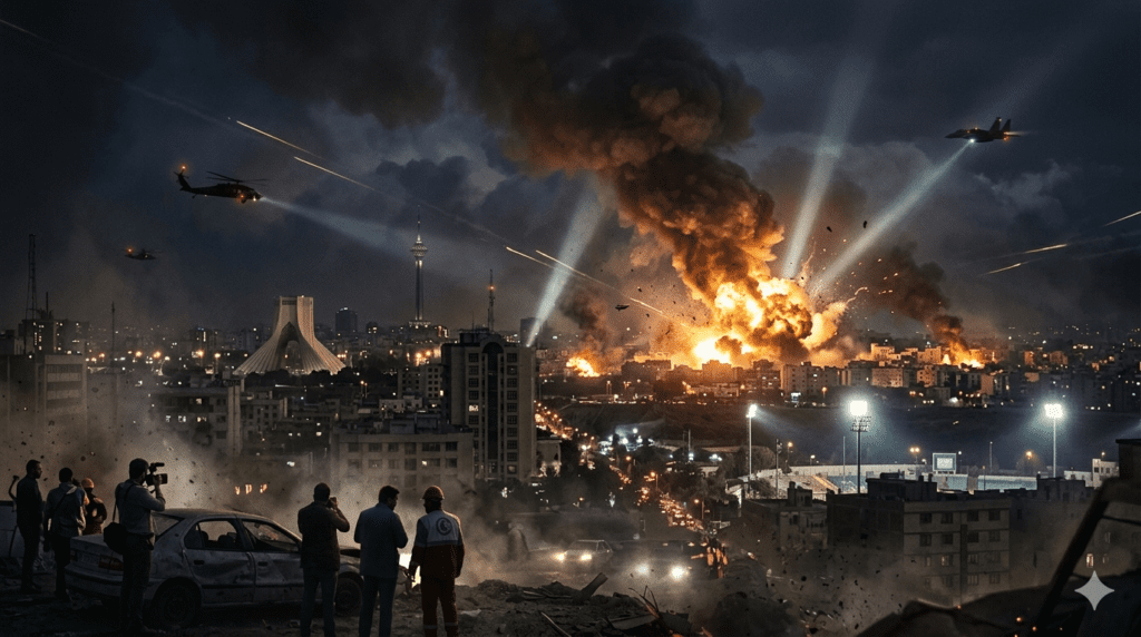 ataque aéreo en Teherán en medio del conflicto entre Israel e Irán