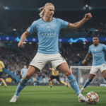 haaland en partido contra real madrid champions league