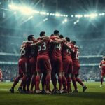 El Rojo fue contundente: venció 4-2 a Atenas de Río Cuarto y está en 16avos Jugadores de Independiente celebrando un gol ante Atenas por Copa Argentina