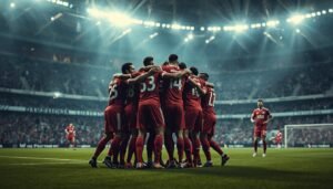 Jugadores de Independiente celebrando un gol ante Atenas por Copa Argentina