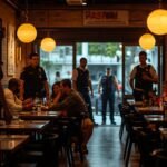 Investigación policial tras el incidente en el bar