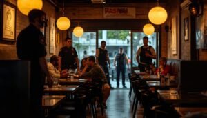 Investigación policial tras el incidente en el bar