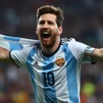 Lionel Messi celebrando gol 901