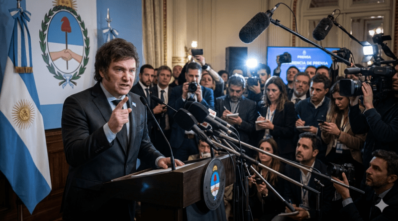 Javier Milei en medio del escándalo por la causa $LIBRA