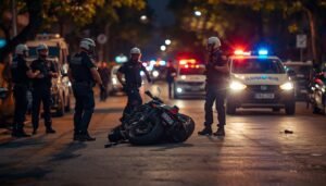 Motocicleta utilizada por delincuentes en intento de robo en Moreno