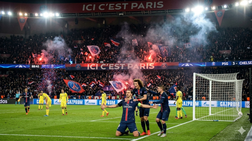 PSG goleó al Chelsea en el Parque de los Príncipes por la Champions League