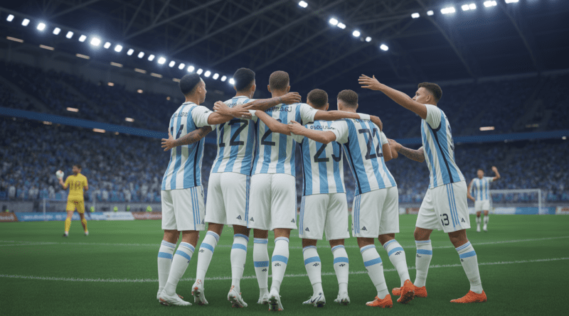 Maravilla Martínez celebrando su gol con Racing