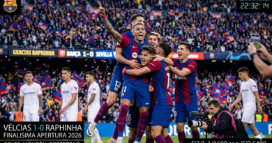 Raphinha celebra su hat-trick ante Sevilla en LaLiga