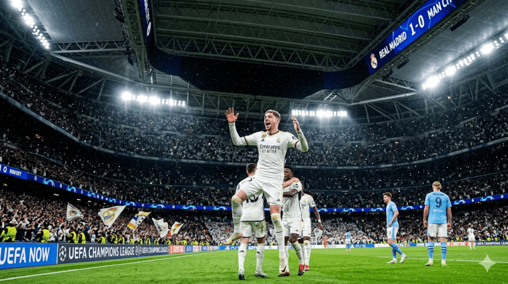 Real Madrid goleó al Manchester City con triplete de Federico Valverde en Champions League