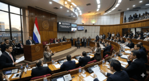 debate en el Senado de Paraguay por la reforma de la Caja Fiscal y jubilaciones del sector público