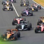 Autos detrás del safety car en Suzuka