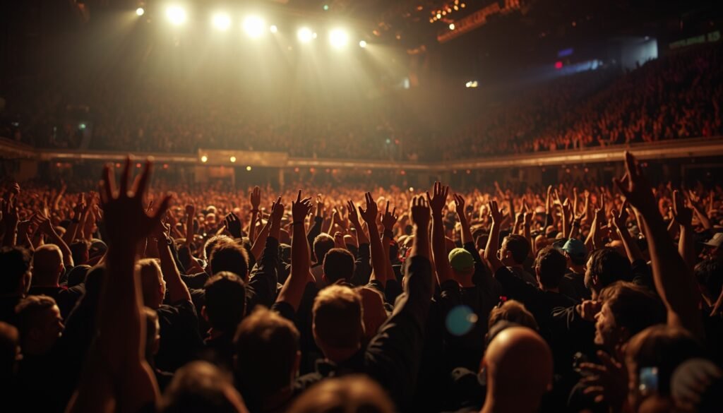 Fanáticos cantando clásicos de Soda Stereo en el show Ecos