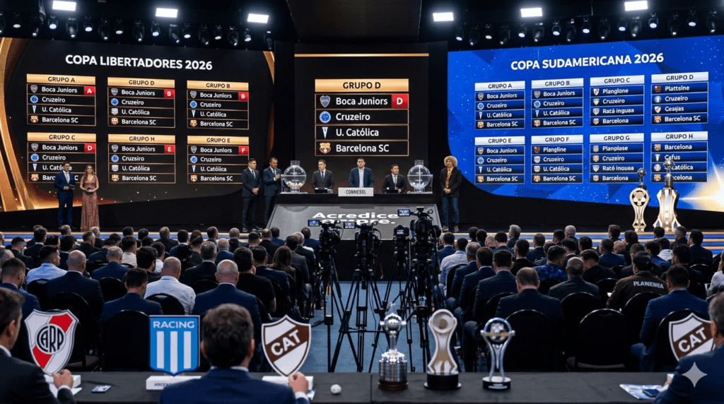 sorteo Copa Libertadores y Sudamericana 2026 grupos definidos