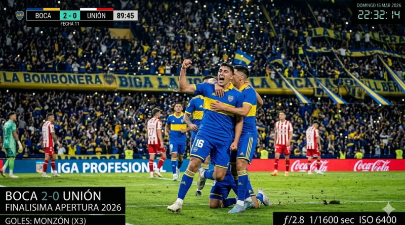 Miguel Merentiel celebra el gol de Boca ante Unión en Santa Fe