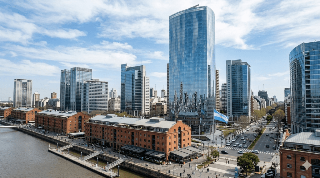 Torre central de YPF en Puerto Madero
