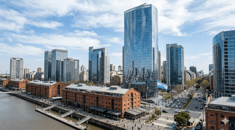 Torre central de YPF en Puerto Madero