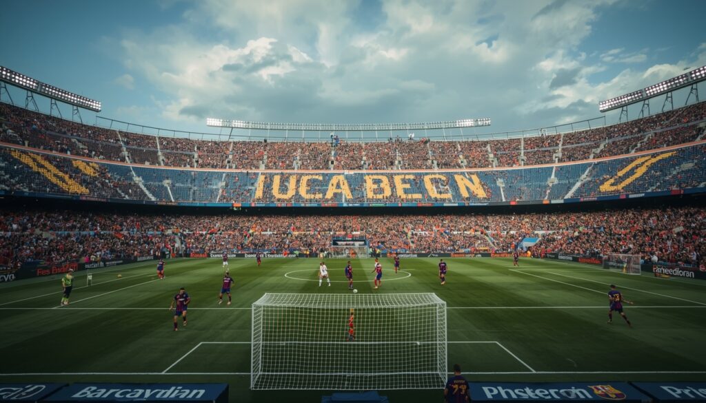 Jugada ofensiva del Barcelona ante Espanyol en el clásico catalán