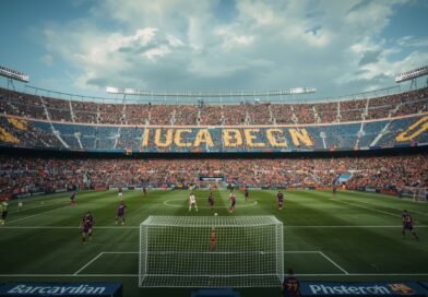 Jugada ofensiva del Barcelona ante Espanyol en el clásico catalán