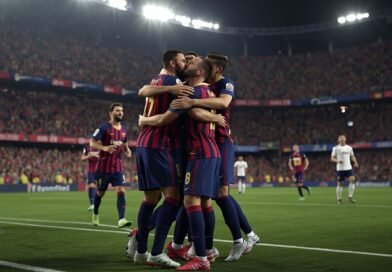 festejo de Barcelona tras gol agónico ante Atlético