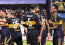 Jugadores de Boca celebran un gol ante Barcelona en la Copa Libertadores