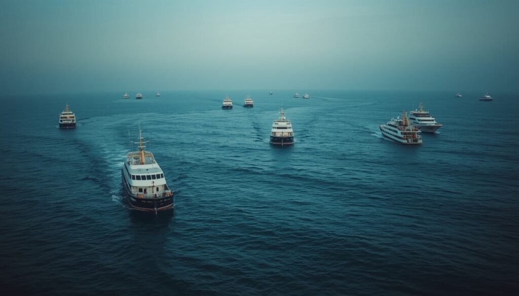 Buques comerciales detenidos en el estrecho de Ormuz durante restricciones