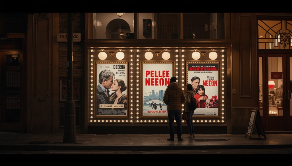 Cartelera de cine con nuevos estrenos