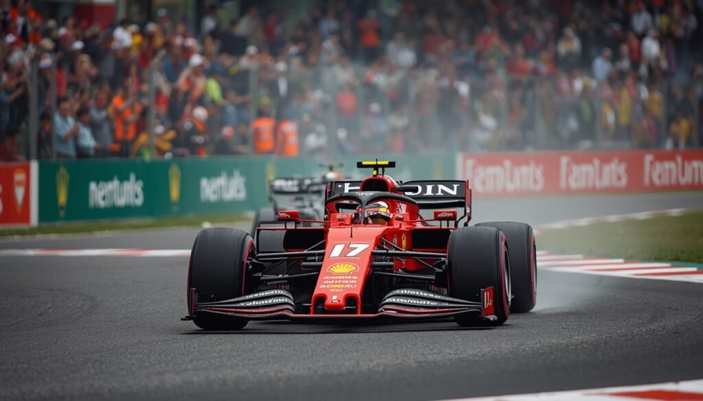 Dos monoplazas compitiendo rueda a rueda durante una carrera