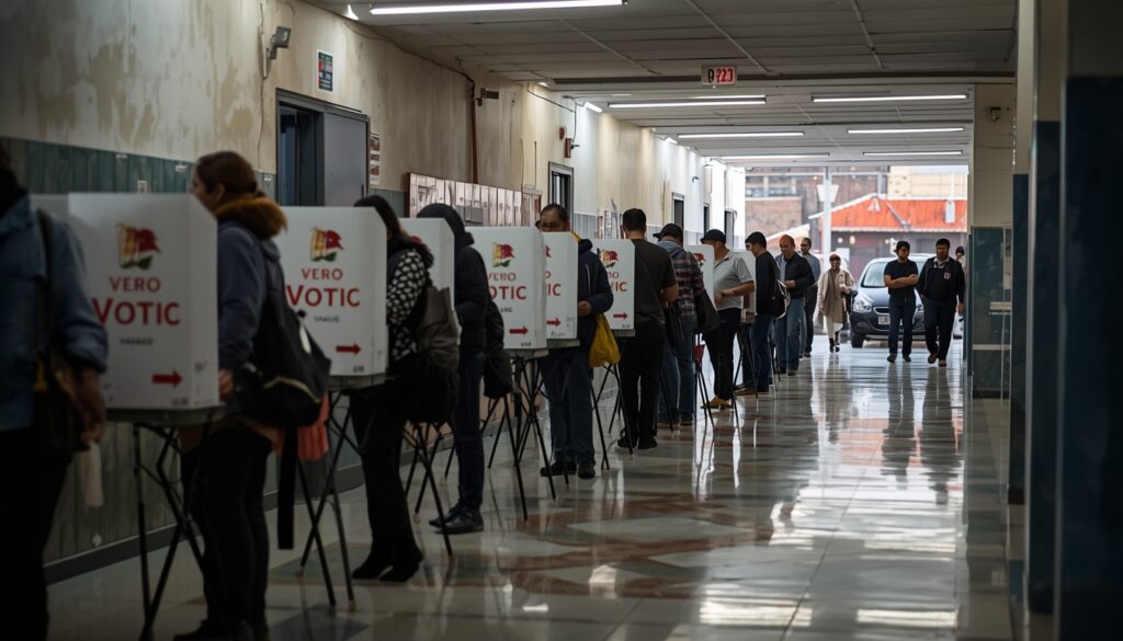 Ciudadanos votando durante las elecciones generales en Perú 2026