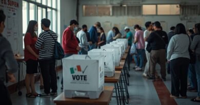 Ciudadanos votando durante las elecciones generales en Perú