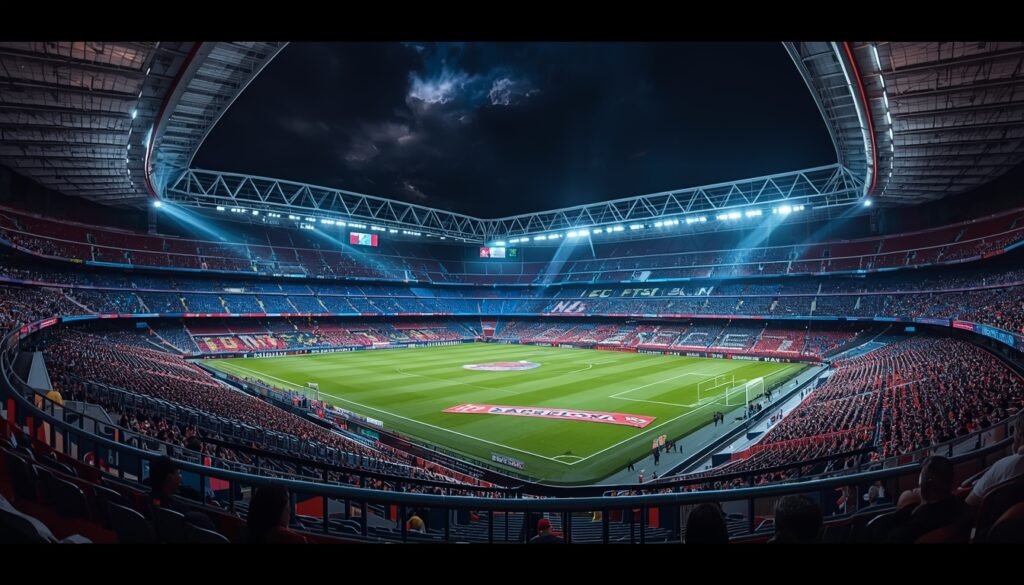 estadio Metropolitano lleno durante el partido