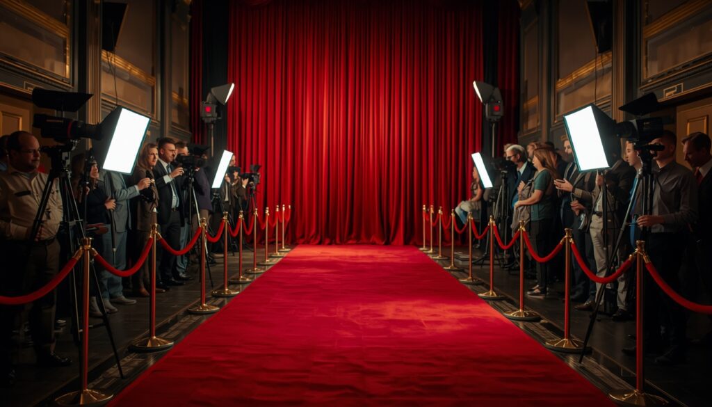 Evento de estreno de película con alfombra roja