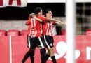 Jugadores de Estudiantes celebran un gol ante Cusco FC por la Libertadores 2026