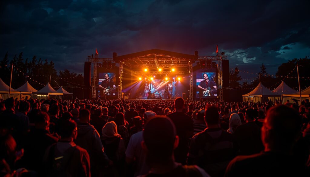 Público disfrutando un festival cultural con música en vivo en Argentina