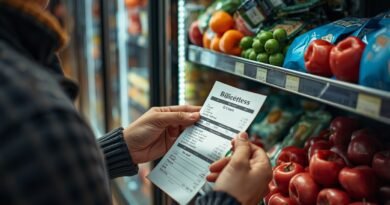 Persona revisando ticket de compras en medio del aumento de precios en marzo de 2026