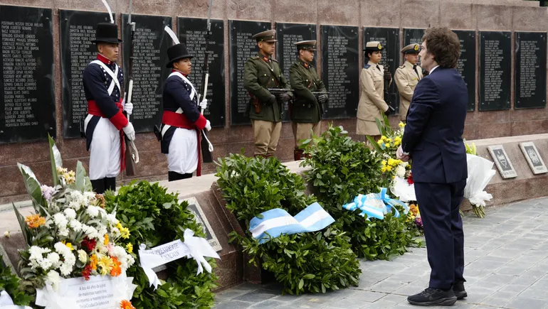 Malvinas durante el acto conmemorativo.
Homenaje a veteranos