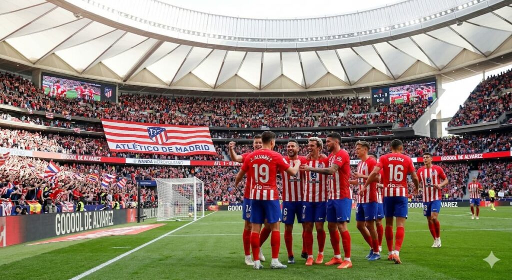 Julián Álvarez celebrando gol ante Arsenal