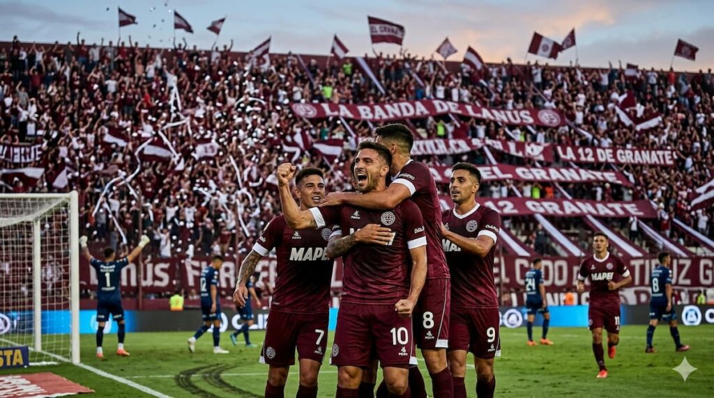Lanus en su partido de Copa
